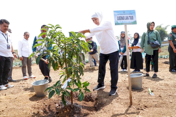 Gubernur Khofifah saat puncak Peringatan Hari Lingkungan Hidup Sedunia di Malang/Ist