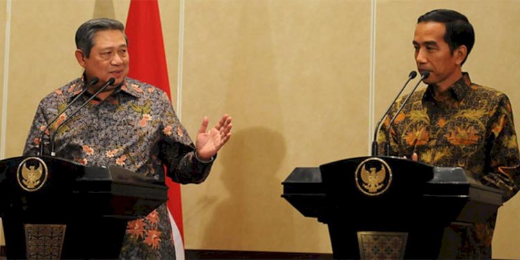 Presiden keenam RI Susilo Bambang Yudhoyono (SBY) dan Presiden Joko Widodo/Net