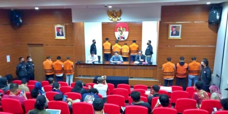 Konferensi Pers Pengumuman Tersangka Kasus Suap di DJKA, 13 April 2023/RMOL