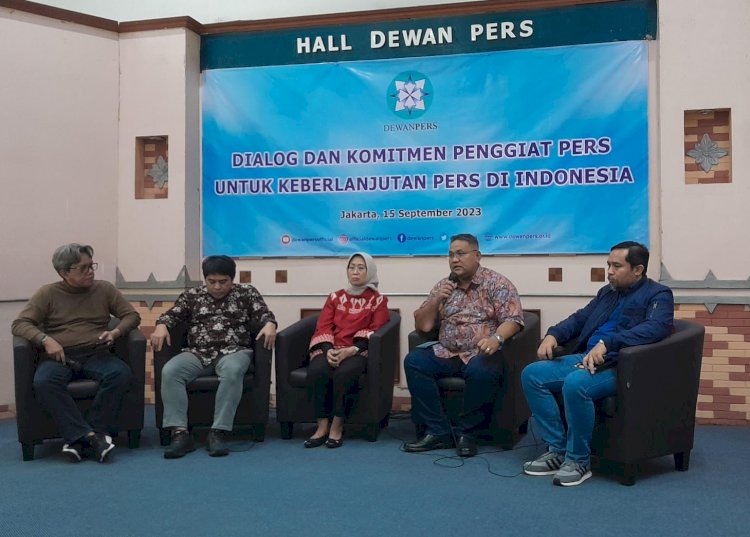 "Dialog dan Komitmen Penggiat Pers untuk Keberlanjutan Pers di Indonesia” yang diselenggarakan Dewan Pers di Hall Dewan Pers, Jalan Kebon Sirih, Jakarta Pusat, Jumat (15/9)/Ist