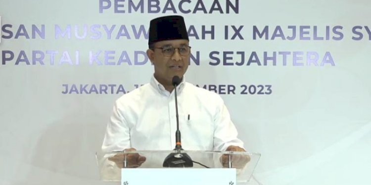 Bakal calon presiden Anies Baswedan di Kantor DPP PKS, Jakarta Selatan/Net