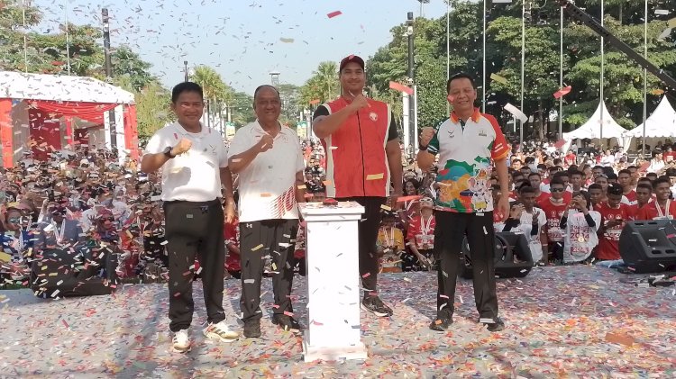 acara Fun Run Countdown Event Road to PON XXI 2024 Aceh - Sumut di Senayan Jakarta