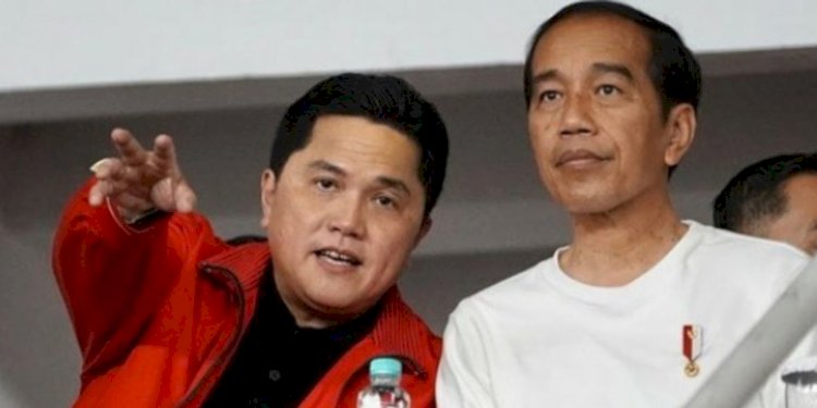 Presiden Jokowi bersama Menteri BUMN Erick Thohir/Ist