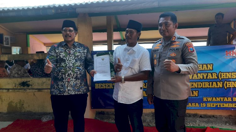 Deklarasi dan pengukuhan pengurus kelompok nelayan, Himpunan Nelayan Sero Kwanyar (HNSK)/RMOLJatim