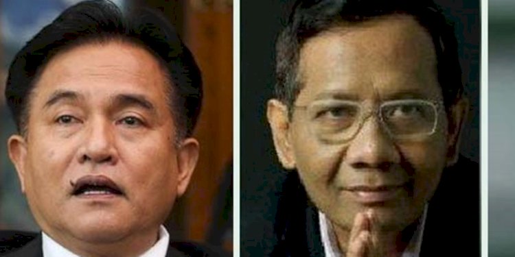 Yusril Ihza Mahendra dan Mahfud MD/Ist