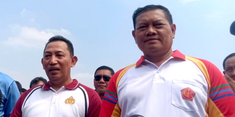 Kapolri Jenderal Listyo Sigit Prabowo dan Panglima TNI Laksamana TNI Yudo Margono usai menghadiri acara HUT ke-78 TNI di Silang Monas, Minggu (24/9)/RMOL