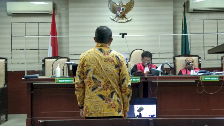 Sahat saat sidang mendengarkan putuaan vonis majelis hakim/RMOLJatim