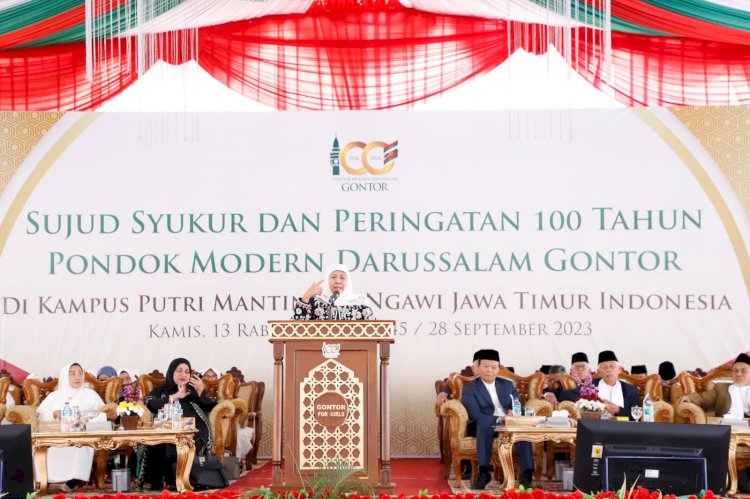 Gubernur Khofifah Indar Parawansa menghadiri Peringatan 1 Abad Pondok Modern Gontor/Ist