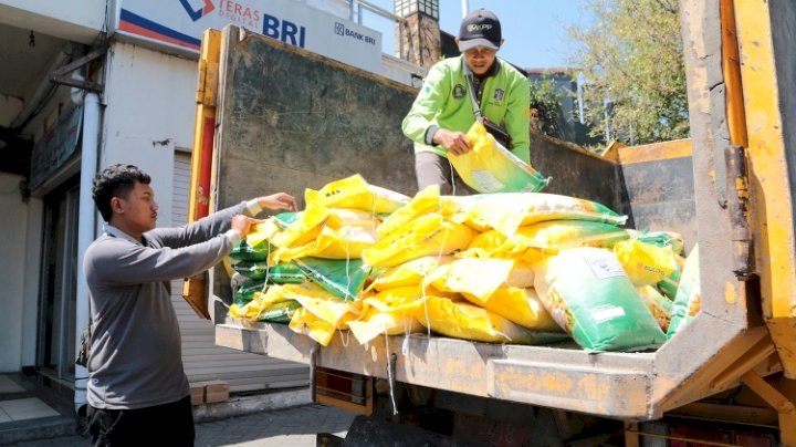 Teks foto: Kebutuhan stok bahan kebutuhan pokok beras untuk operasi pasar/ist