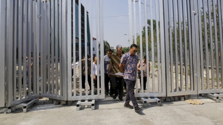 Foto: Peninjauan area lapangan parkir GBT Surabaya/RMOLJatim