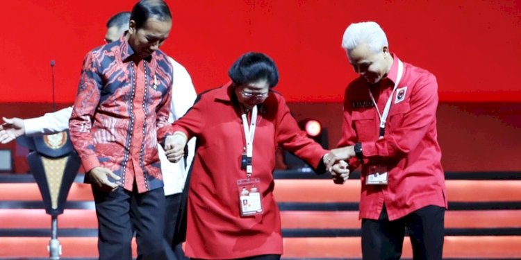 Jokowi, Megawati Soekarnoputri dan Ganjar Pranowo/Ist