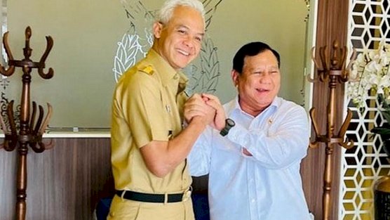 Ganjar Pranowo dan Prabowo Subianto/ net