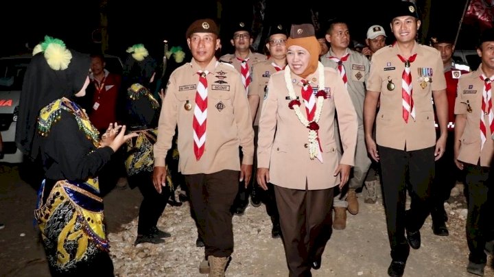 Gubernur Khofifah di acara Jambore 