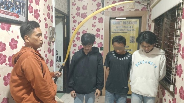 Anggota gangster yang diamankan 