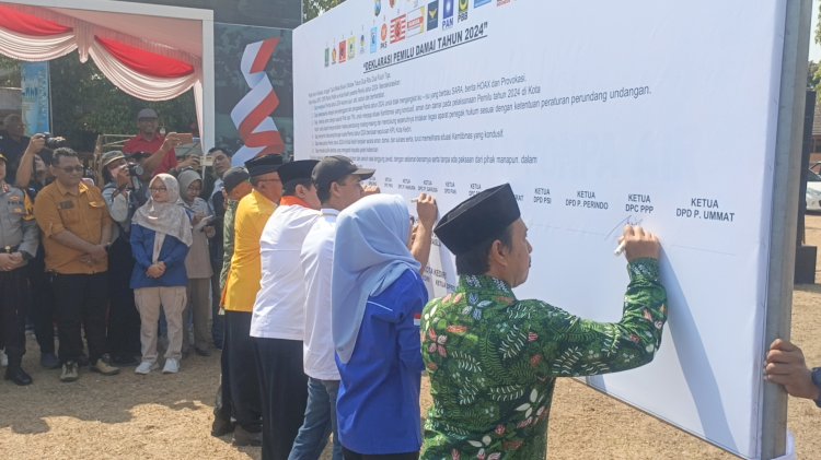 Belasan parpol tanda tangani deklarasi pemilu damai 2024