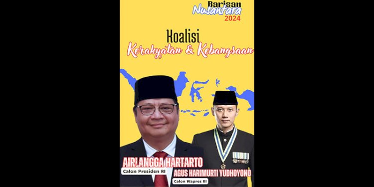 Poster Airlangga Hartarto-Agus Harimurti Yudhoyono (AHY) sebagai capres-cawapres/Net