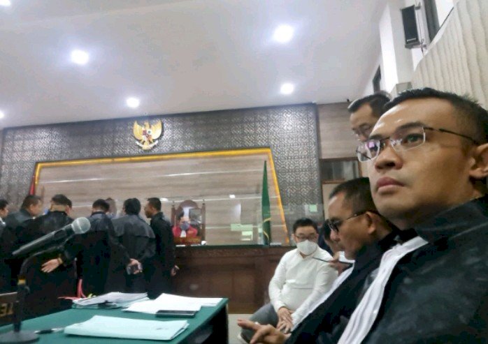 Yunus Adhi Prabowo, kuasa hukum terdakwa saat sidang kasus gagal ginjal akut di Pengadilan Negeri Kota Kediri/Ist