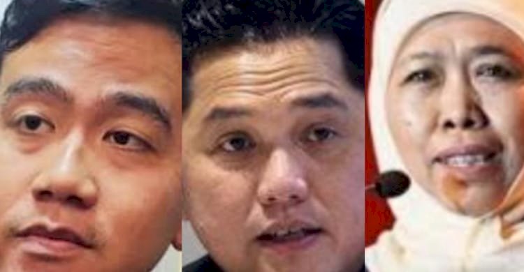 Gibran Rakabuming, Erick Thohir dan Khofifah Indar Parawansa ist