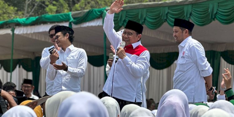 Muhaimin Iskandar alias Cak Imin saat menghadiri apel Hari Santri Nasional di Magelang, Jawa Tengah/Ist