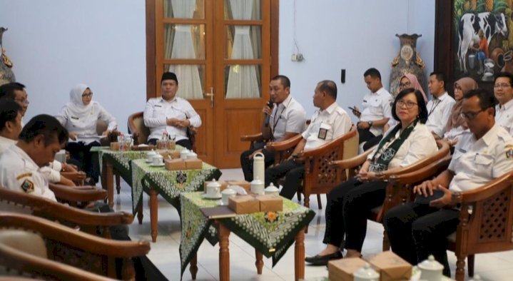 Bupati Blitar Rini Syarifah saat audiensi dengan BPS/Ist