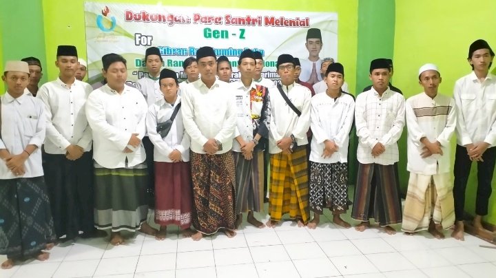 Santri milenial memberikan dukungan untuk Prabowo Gibran 