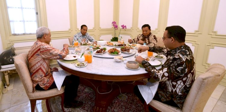 Presiden Joko Widodo mengundang tiga calon presiden 2024 makan siang di Istana/Ist