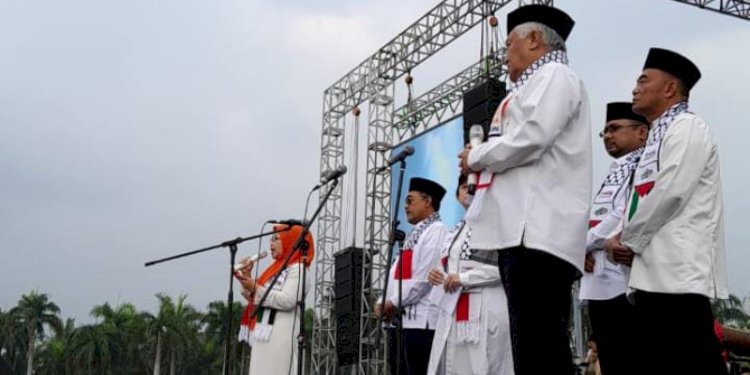 Aksi bela Palestina di Monas Jakarta Pusat, Minggu (5/11)/RMOL