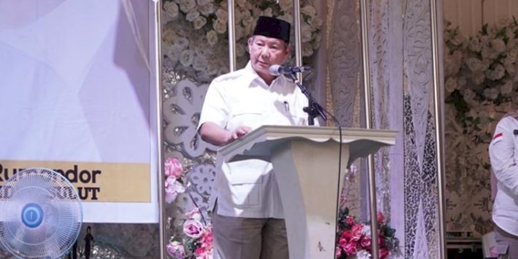 Wakil Ketua Dewan Pembina DPP Partai Gerindra, Hashim Djojohadikusumo di Cempaka Putih Grand Hall, Kota Kotamobagu, provinsi Sulawesi Utara, Minggu (5/11)/Ist