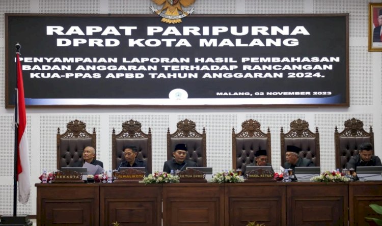 Suasana Rapat Paripurna Penyampaian Laporan Hasil Pembahasan Banggar terhadap Rancangan KUA-PPAS 2024/Ist