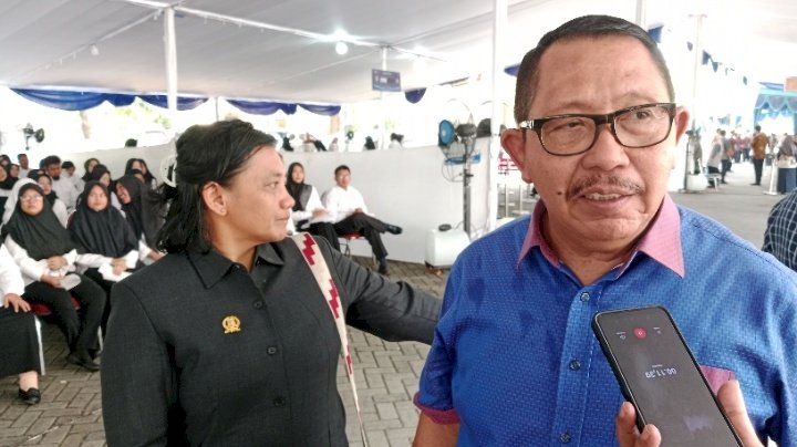 foto: Ketua Komisi A DPRD Jatim, Istu Hari Subagio saat memberikan keterangan/RMOLJatim.
