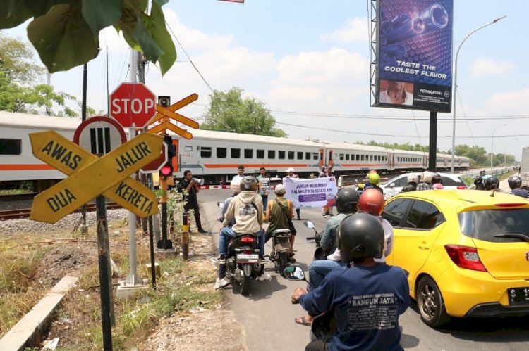 Perlintasan jalur kereta api di wilayah DAOP 7 Madiun/ist