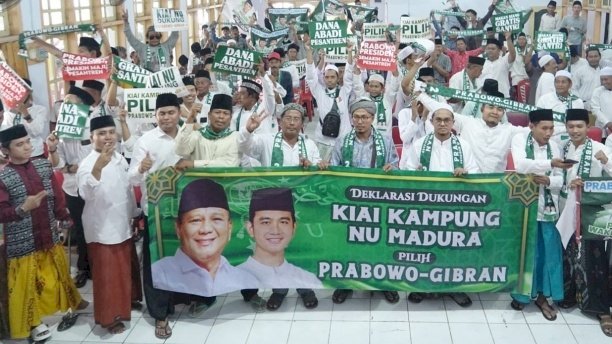 Deklarasi Dukungan Kiai Nahdlatul Ulama Madura Bersama Prabowo-Gibran di Kabupaten Sampang, Jawa Timur/Ist