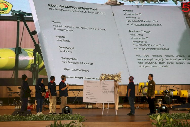 Peluncuran Buku Sejarah Unej "Menyemai Kampus Kebangsaan, Menelisik Universitas Jember Periode 1957-2023"/Dokumen Universitas Jember
