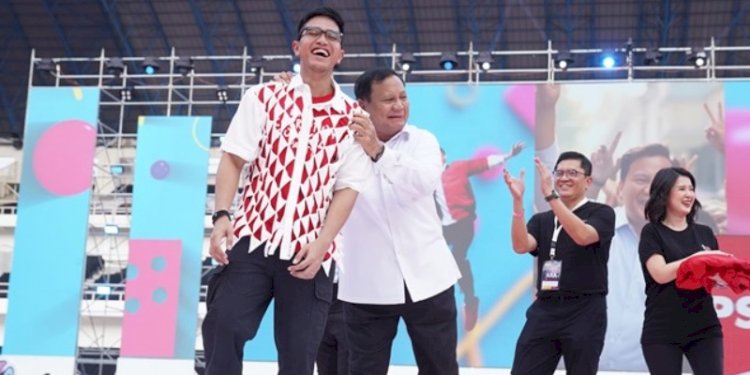 Capres Prabowo Subianto menghadiri peringatan ulang tahun ke-9 Partai Solidaritas Indonesia (PSI) di Stadion Jatidiri Semarang, Jawa Tengah/Net