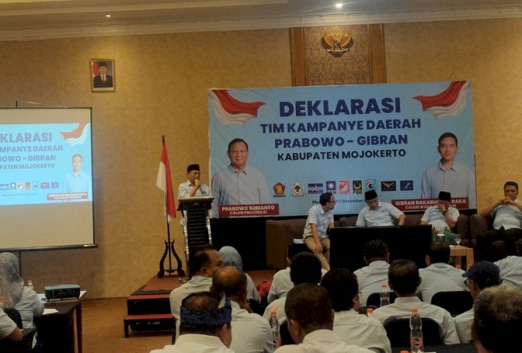 Deklarasi TKD Prabowo-Gibran Kabupaten Mojokerto/RMOLJatim