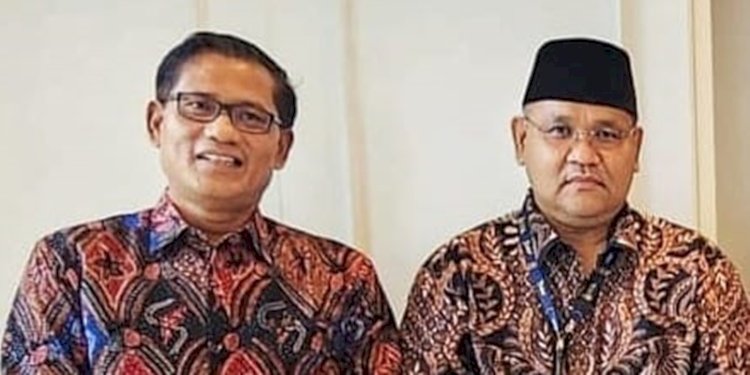 Sekretaris Nasional (Seknas) Serikat Boemi Poetera, Ir. H. Abdul Rasyid, ST, ME (kiri) bersama Ketua Umum Jaringan Media Siber Indonesia (JMSI) Teguh Santosa (kanan)/Ist