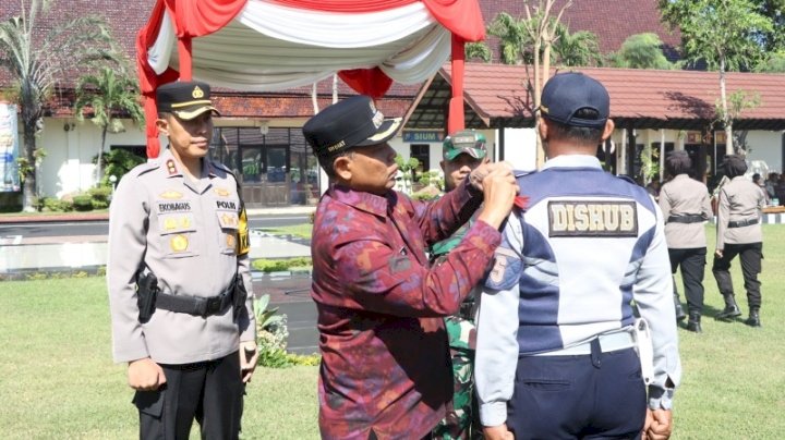 Poto - Apel gabungan gelar pasukan dijombang amankan nataru 2024/ist