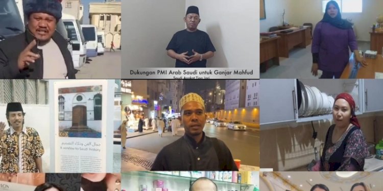 Pekerja Migran Indonesia (PMI) di Arab Saudi menyatakan dukungan untuk Ganjar-Mahfud di Pilpres 2024/Ist