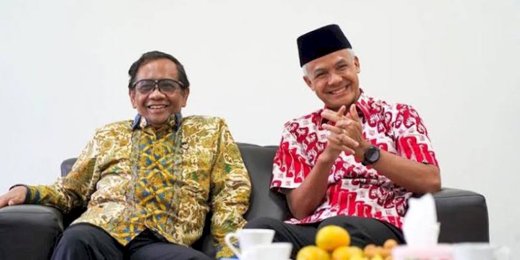 Mahfud MD dan Ganjar Pranowo/ net 