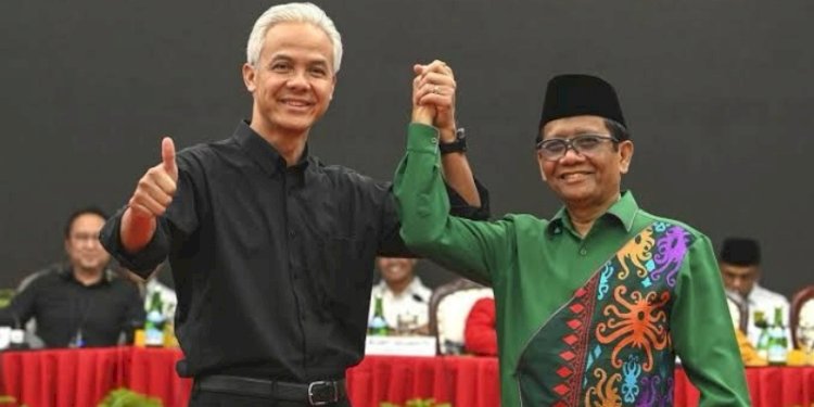 Ganjar Pranowo dan Mahfud MD/Repro