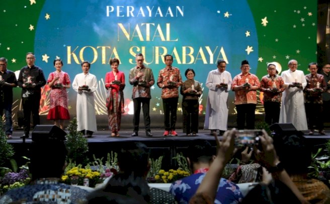 Perayaan Natal di Balai Kota Surabaya/RMOLJatim