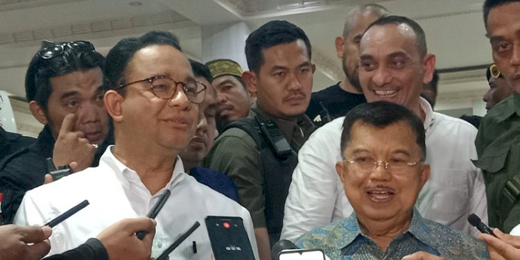 Wakil Presiden ke-10 dan ke-12, Jusuf Kalla bersama Capres nomor urut 1 Anies Baswedan/RMOL