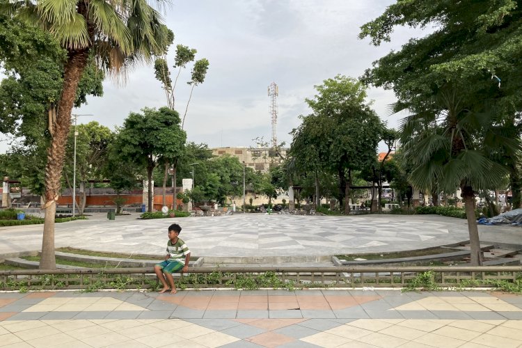 Teks foto: Taman Sejarah di Jalan Rajawali/ist