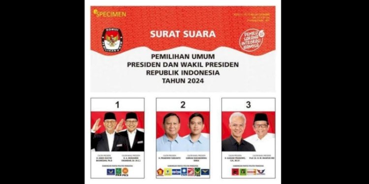 Surat suara Pilpres 2024/Net