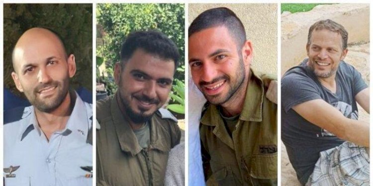 Komandan unit elit Shaldag Israel Yitzhar Hoffman (36), Mayor Netzer Simchi, Kapten Gabriel Shani dan Prajurit Yuval Nir yang tewas di Jalur Gaza pada Rabu, 31 Januari 2024/Net