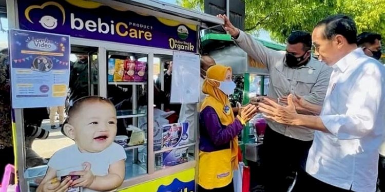 Dewi Andarwati berjualan bubur organik/Istimewa