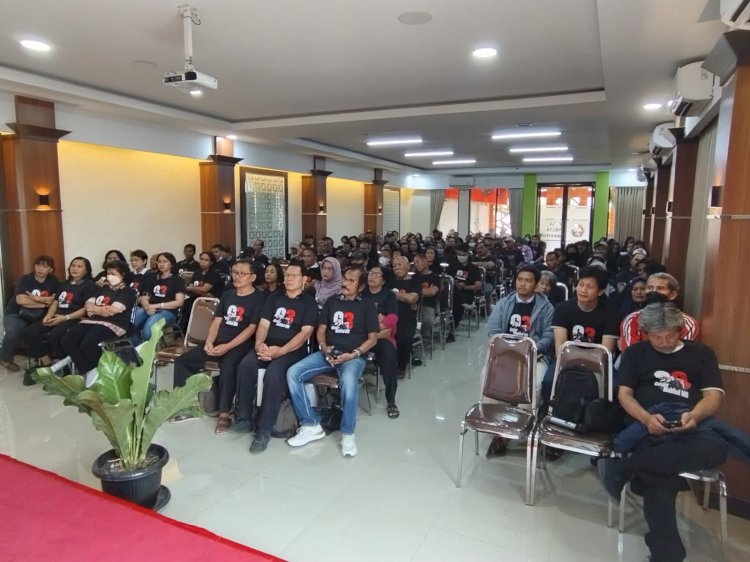 Teka foto: Jemaat Katolik dalam Keluarga Karitatif Sidoarjo bersama Forum Kebangsaan mendeklarasikan Dukungan Ganjar-Mahfud/ist