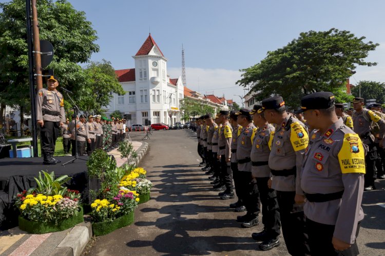 Apel pengamanan di Polrestabes Surabaya 