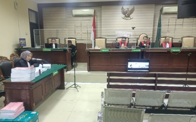 Suasana sidang korupsi kredit fiktif BRI Jember di Tipikor Surabaya/Ist