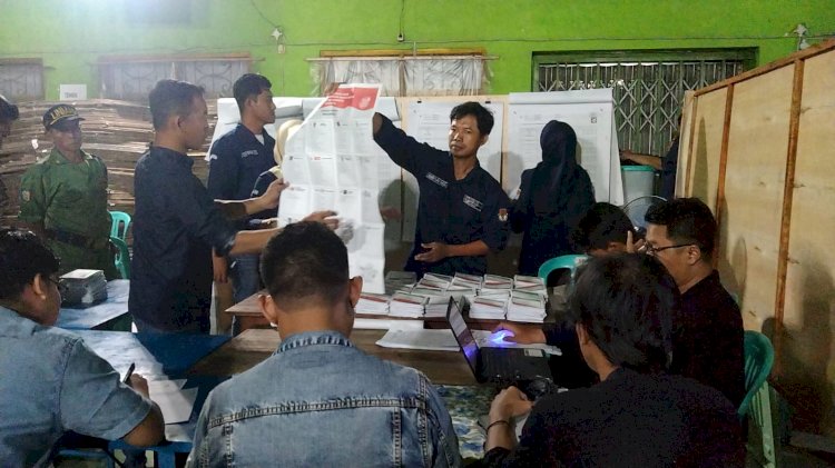  Suasana perhitungan ulang di PPK Trowulan Kabupaten Mojokerto  /ist
